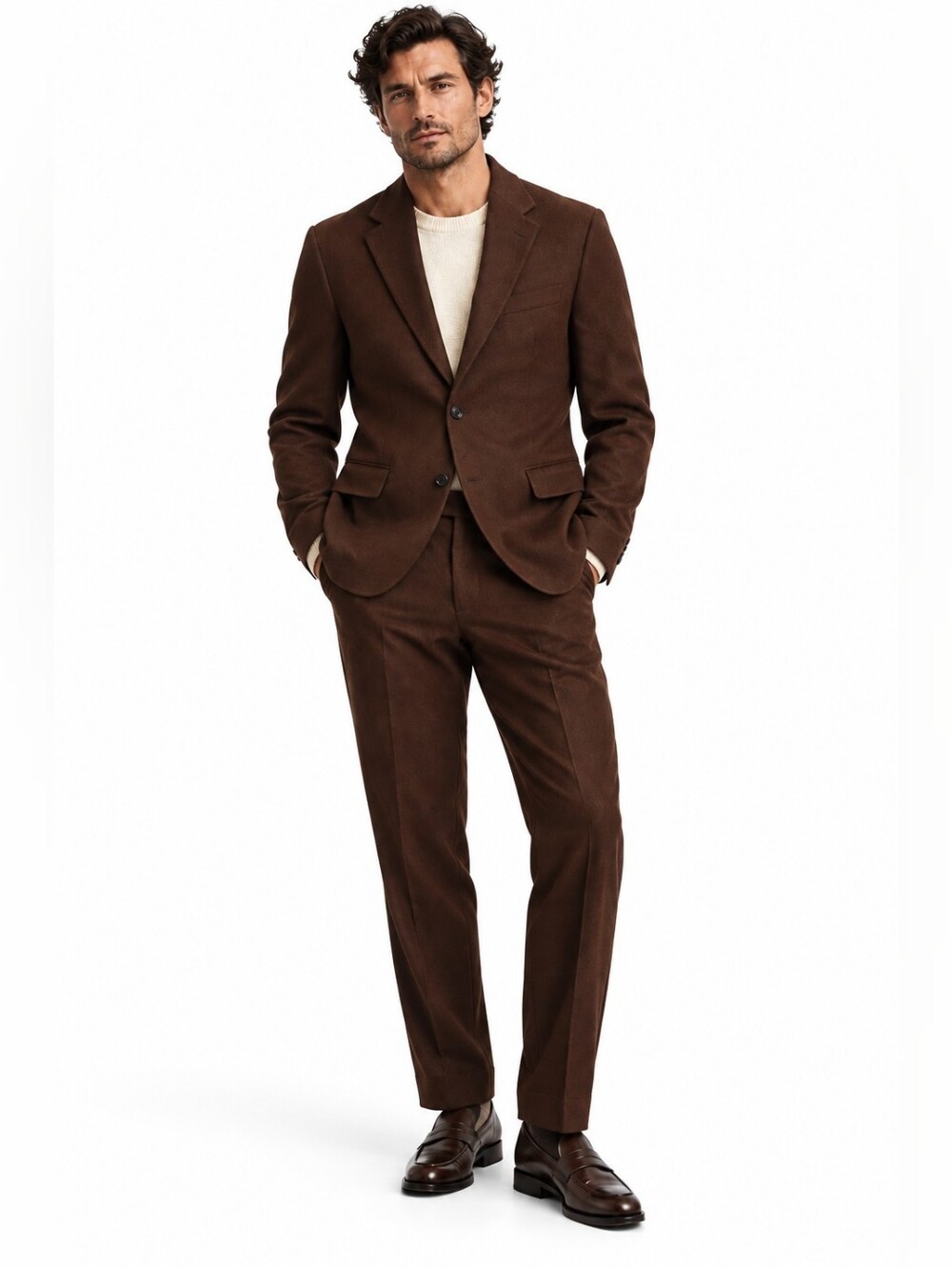 Todd Snyder 100% Cashmere Suit 42R Brown Luxury Tailored 2pc Made in Portugal